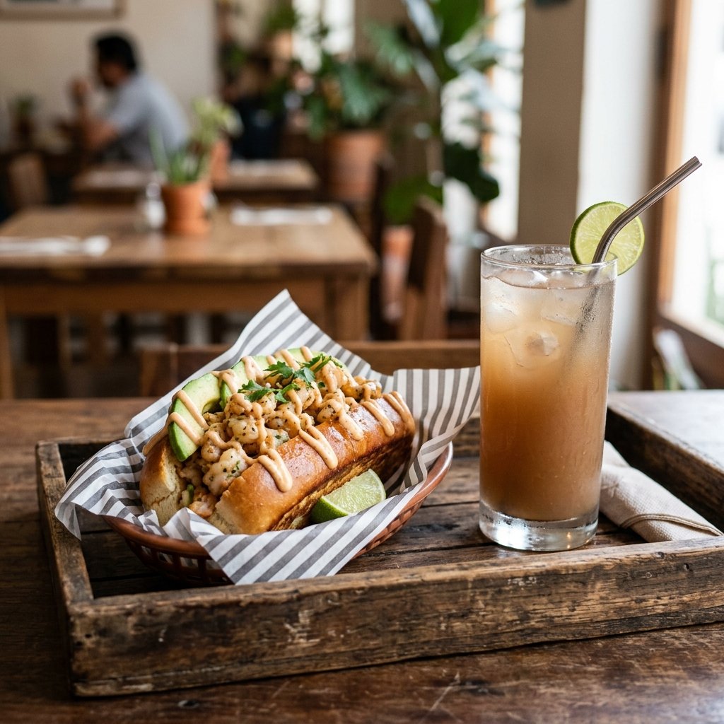 Hotdog de Camarón + Bebida